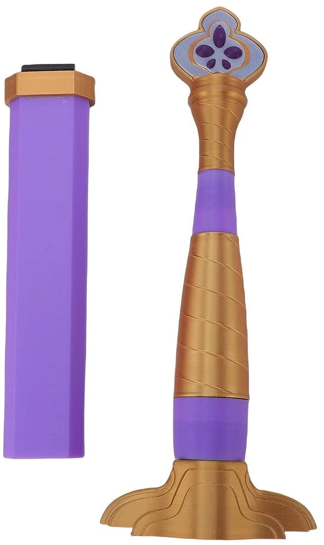 Alt view image 6 of 7 - 3D Printed Cosplay Sword, PLA Retractable Purple Role Playing Sword, Cosplay Costume Prop for Festival