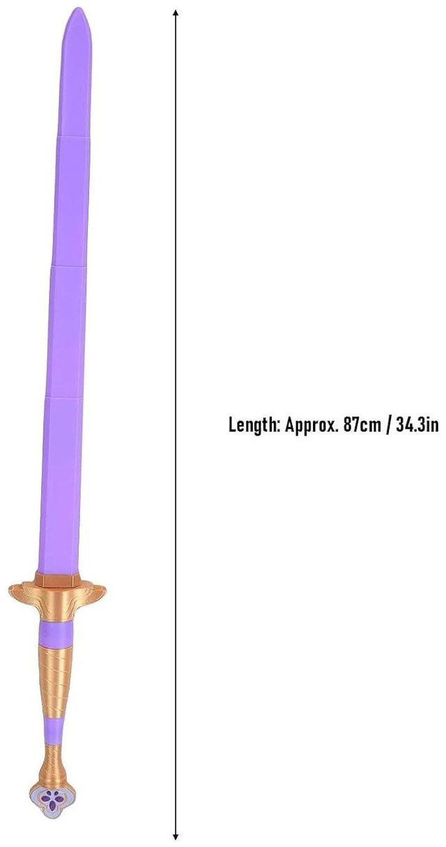 Alt view image 7 of 7 - 3D Printed Cosplay Sword, PLA Retractable Purple Role Playing Sword, Cosplay Costume Prop for Festival