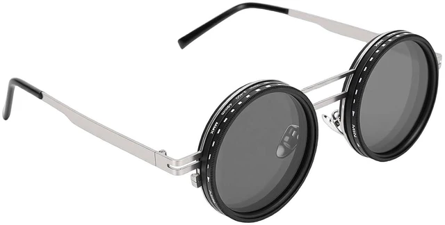 Main image of Adjustable Tint Sunglasses, Polarized Sunglasses with Professional Grade ND Filter Lenses for Men Women Outdoor, Silver Frame