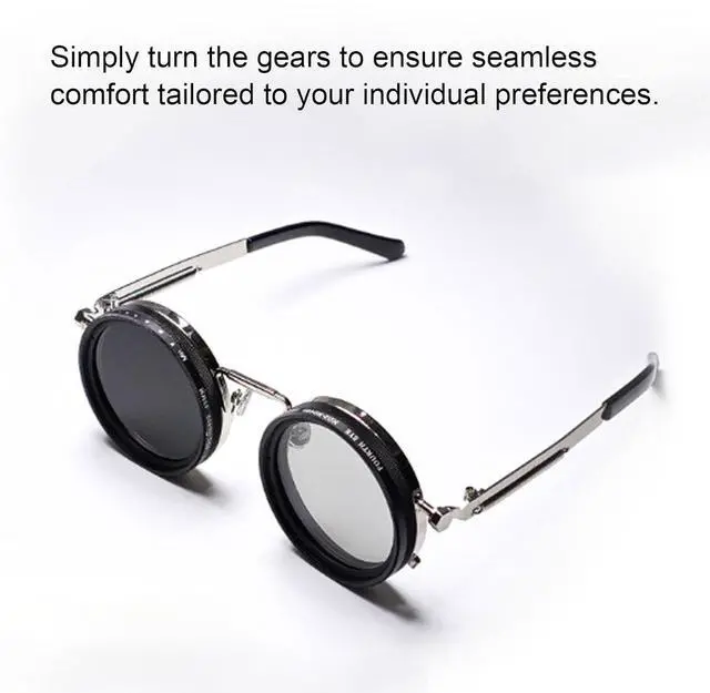 Alt view image 3 of 7 - Adjustable Tint Sunglasses, Round Polarized Sunglasses with Professional Grade ND Filter Lenses for Men Women Outdoor