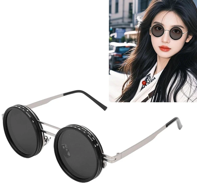 Alt view image 7 of 7 - Adjustable Tint Sunglasses, Polarized Sunglasses with Professional Grade ND Filter Lenses for Men Women Outdoor, Silver Frame