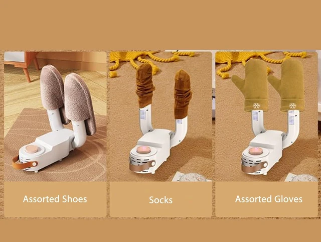 Alt view image 3 of 7 - Boot Dryer for Work Boots, Foldable Portable Shoe Dryer with Adjustable Rack and Timer, Electric Boot Warmer for Shoes Gloves Hats Socks Ski Boots (US Plug 110V), AC0YB2IU35-11