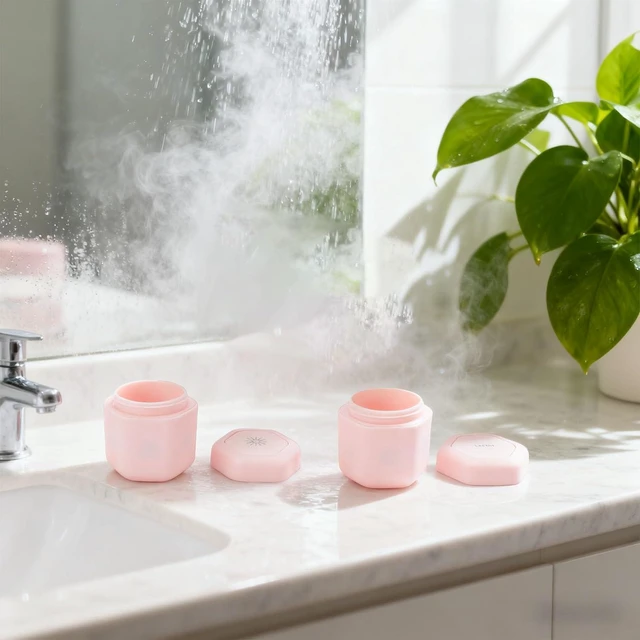 Alt view image 6 of 7 - 3 Pcs Magnetic Travel Capsules, Hexagonal Toiletry Containers with Strong Magnets and Screw Top Lids for Lotion Shampoo Conditioner, with 40ml Capacity for Air Travel (Pink)