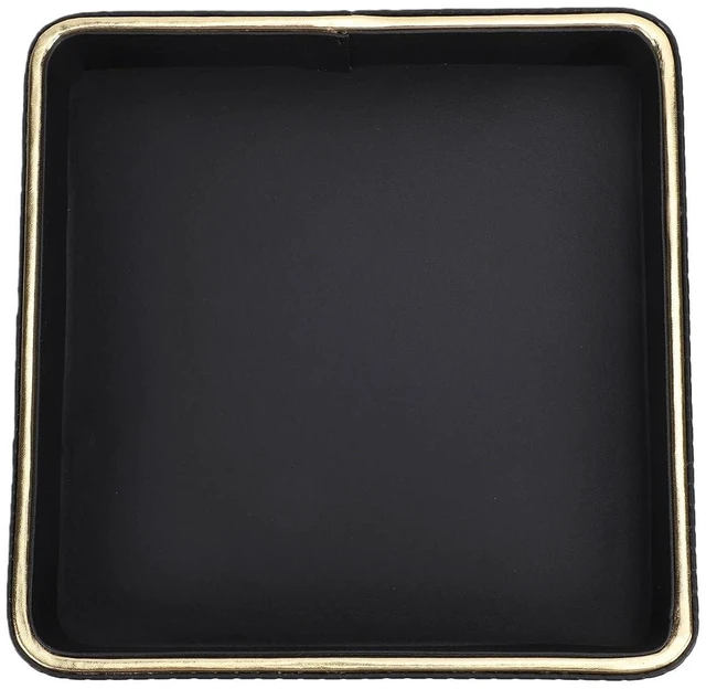 Alt view image 4 of 6 - WALFRONT Vanity Tray, Leather Perfume Tray 9.33 X 9.33 X 1.61 in, Holds