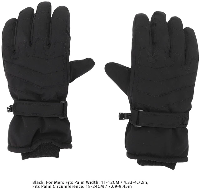 Alt view image 7 of 7 - Winter Ski Gloves, Water Proof Windproof Cold Weather Touchscreen Snow Gloves with Textured Palm for Men Women Skiing Snowboarding Cycling Hiking (Black)