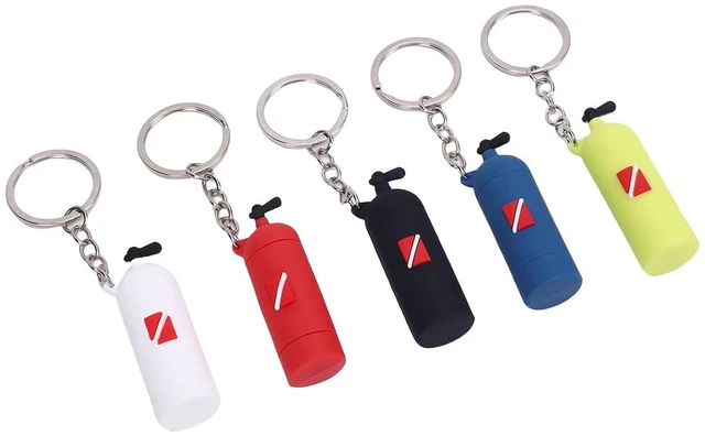 Main image of Silicone Diving Keychain, 5Pcs Oxygen Cylinder Key Chain, Dive Bag Decor Accessories, Mini Keychain for Divers