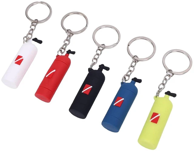 Alt view image 4 of 7 - Silicone Diving Keychain, 5Pcs Oxygen Cylinder Key Chain, Dive Bag Decor Accessories, Mini Keychain for Divers