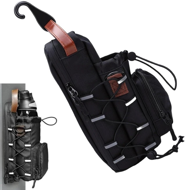 Alt view image 4 of 7 - Magnetic Gym Bag, PU Sling Bag for Men Women with Multi Compartments Magnetic Water Bottle Holder and Adjustable Strap for Travel Work Sports