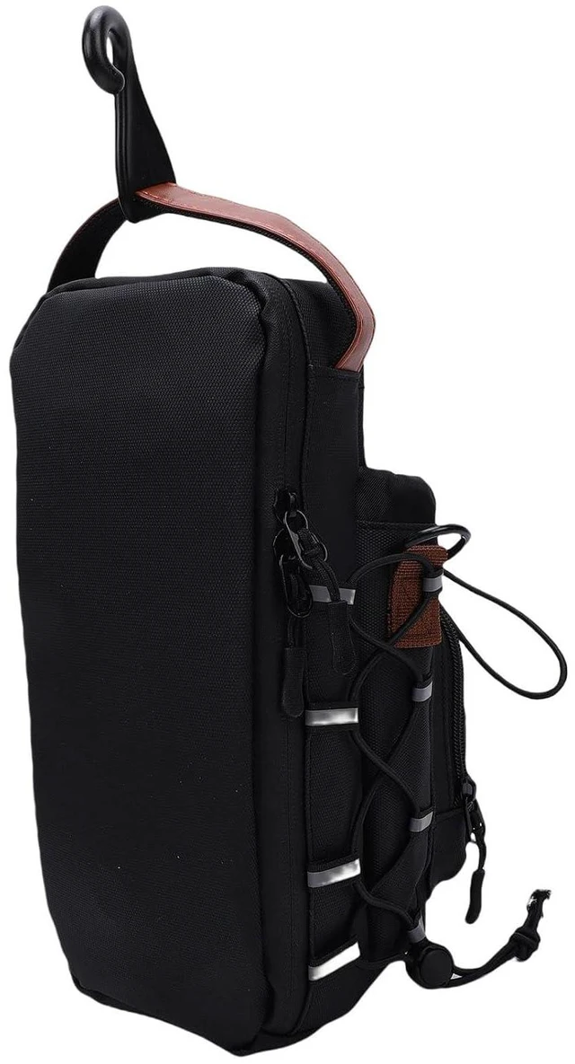 Alt view image 7 of 7 - Magnetic Gym Bag, PU Sling Bag for Men Women with Multi Compartments Magnetic Water Bottle Holder and Adjustable Strap for Travel Work Sports