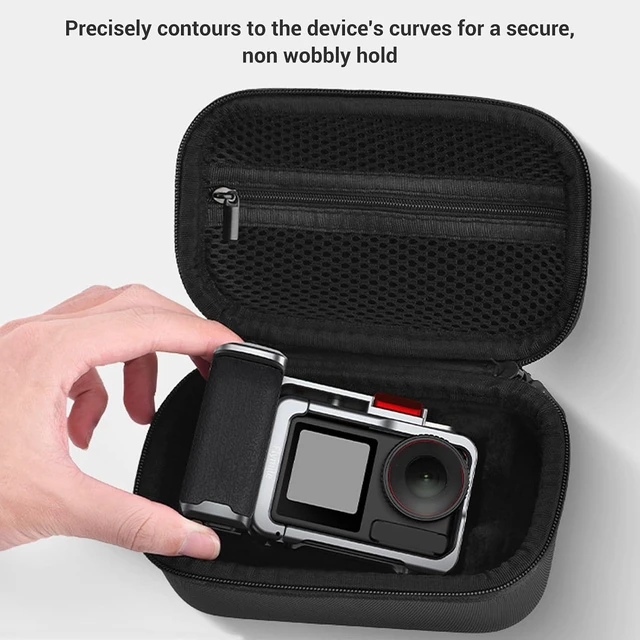 Alt view image 6 of 7 - Carrying Case, Tailored Fit for ACTION 3 4 5 PRO Camera, Shockproof Protective Storage Bag with Plush Lining and Dual Zippers, for Travel Accessories