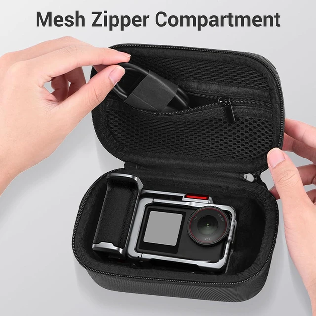 Alt view image 7 of 7 - Carrying Case, Tailored Fit for ACTION 3 4 5 PRO Camera, Shockproof Protective Storage Bag with Plush Lining and Dual Zippers, for Travel Accessories