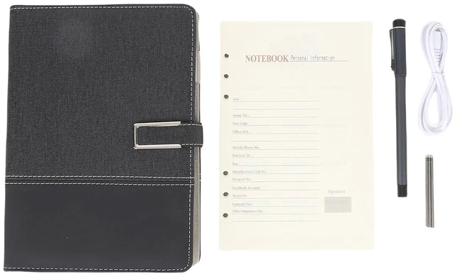 Alt view image 6 of 7 - 3in1 Digital Smart Pen Notebook and Writing Board Set, Real Time Digital Synchronization Compatible for iOS and for Android Smartphone, Smart Writing Set Convert to Text (Black)