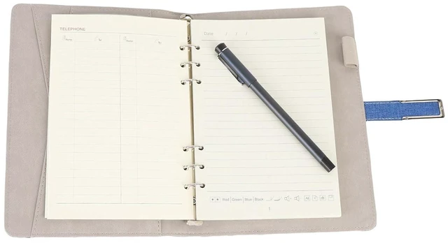 Alt view image 5 of 7 - 3in1 Digital Smart Pen Notebook and Writing Board Set, Real Time Digital Synchronization Compatible for iOS and for Android Smartphone, Smart Writing Set Convert to Text (Blue)