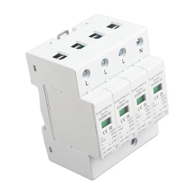 Alt view image 6 of 7 - 4P 40KA House Protector,220V Protective Device,Din Rail LowVoltage Arrester,Fire Proof,High Conductivity,Quick Response,for Protect Electric System,On-Loading Electrical