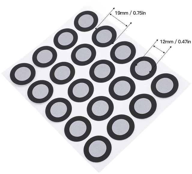 Alt view image 6 of 7 - 200 Pcs 3D Scanning Marker 12mm ID 19mm OD, High Reflectivity, Tear Water Proof, 3D Positioning Target with Reflective Technology for Motion Capture, Gait Analysis