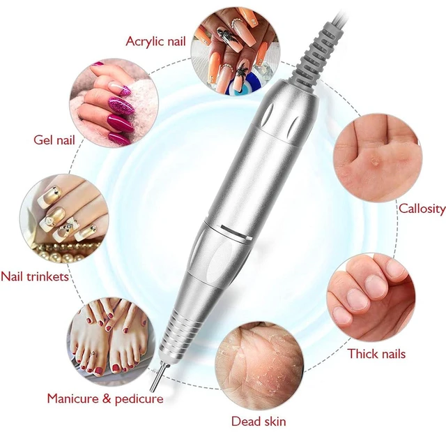 Alt view image 2 of 7 - Electric Nail Drill Pen, Replacement Handle for Electric Nail Drill Machine with 0 to 35000rpm Adjustable Rotating Speed Nail Drill Machine Handpiece