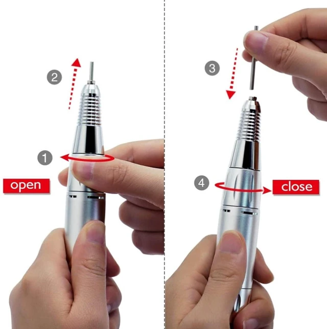 Alt view image 3 of 7 - Electric Nail Drill Pen, Replacement Handle for Electric Nail Drill Machine with 0 to 35000rpm Adjustable Rotating Speed Nail Drill Machine Handpiece