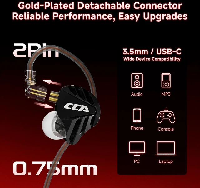Alt view image 7 of 7 - Falcon 2 DD in Ear Monitor, 7.1 Spatial Audio Gaming Earbuds, HiFi Noise Isolating in Ear Headphones, Crystal Clear & Deep Bass IEMs for Gamers Singers Musicians Audio Engineers