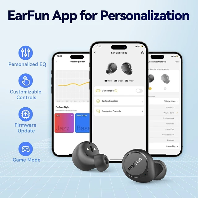 Alt view image 4 of 7 - Free 2S Wireless Earbuds, Bluetooth Earbuds with Deep Bass