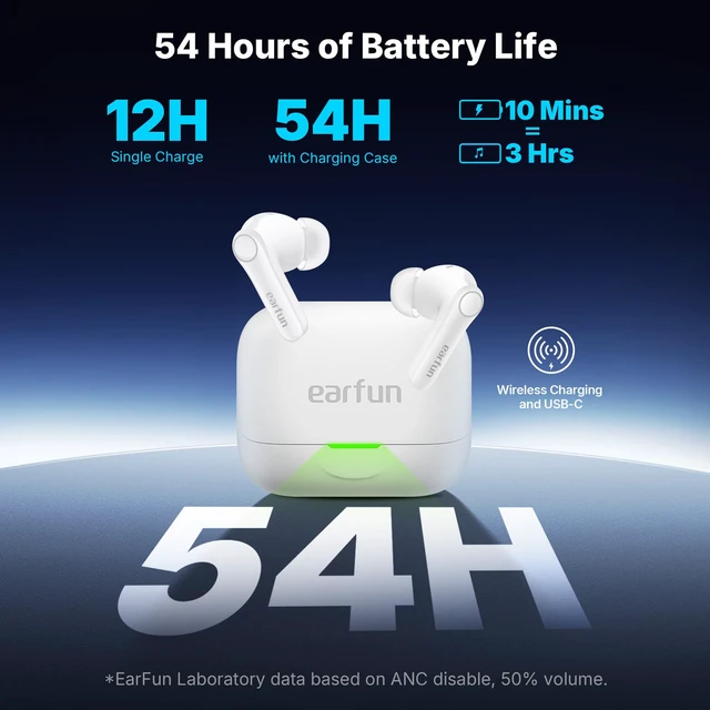 Alt view image 7 of 7 - Air Pro 4+ Adaptive Noise Cancelling Wireless Earbuds, Dual Drivers