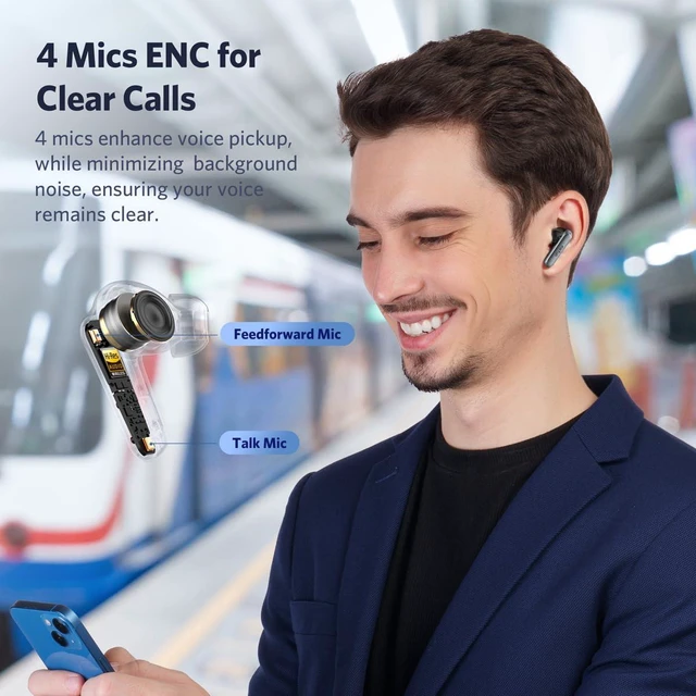 Alt view image 4 of 7 - Air 2 Wireless Earbuds, 10mm Drivers with LDAC Bluetooth Earbuds