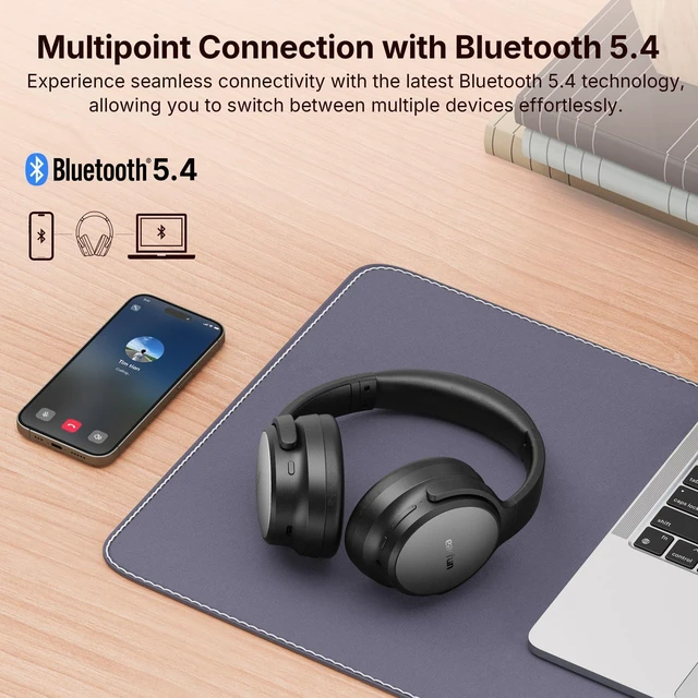 Alt view image 7 of 7 - Tune Pro Active Noise Canceling Headphones, Wireless Headphones