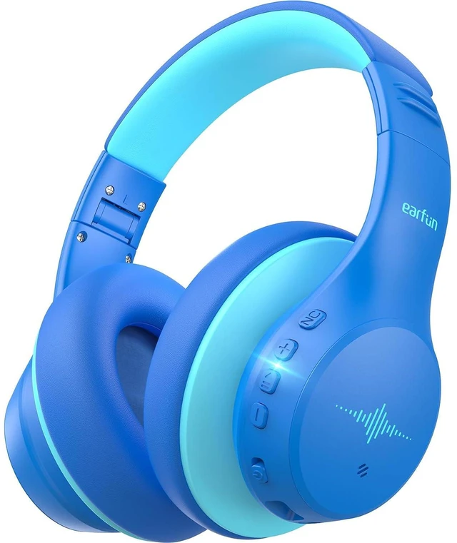 Main image of K4NC Active Noise Cancelling Headphones for Kids,120H Playtime Blue