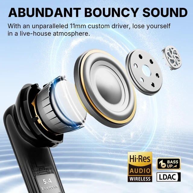 Alt view image 3 of 7 - Air Pro 4i Noise Cancelling Wireless Earbuds, Hi-Res, LDAC, 6 Mics