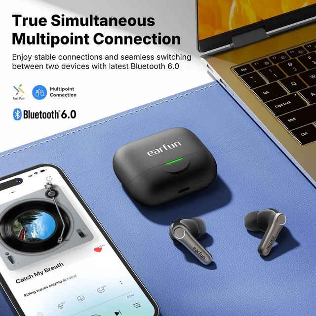 Alt view image 7 of 7 - Air Pro 4 Adaptive Hybrid Noise Canceling Wireless Earbuds Air Pro 4+ Adaptive Noise Cancelling Wireless Earbuds, Qualcomm aptX Lossless, Snapdragon Sound, Dual Drivers