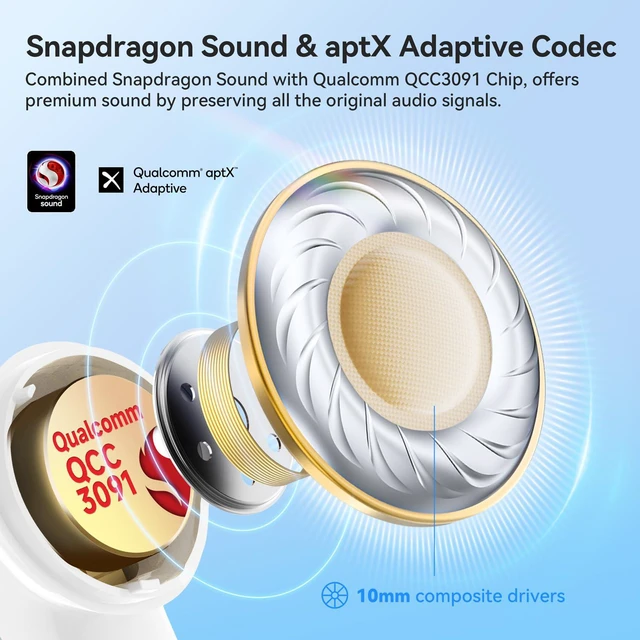 Alt view image 3 of 7 - Air Pro 4 Adaptive Hybrid Noise Canceling Wireless Earbuds, 6 Mics