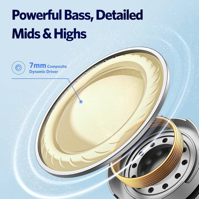 Alt view image 2 of 7 - Free 2S Wireless Earbuds, Bluetooth Earbuds with Deep Bass Air Pro 3 Noise Cancelling Earbuds, Qualcomm® aptX Adaptive Sound, 6 Mics CVC 8.0 ENC, Bluetooth 5.3 Earbuds