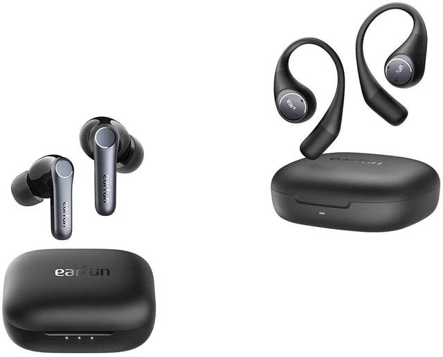 Main image of Air Pro 4 Adaptive Hybrid Noise Canceling Wireless Earbuds OpenJump Open Ear Headphones, Wireless Earbuds with Ergonomic Earhook, Hi-Res Sound
