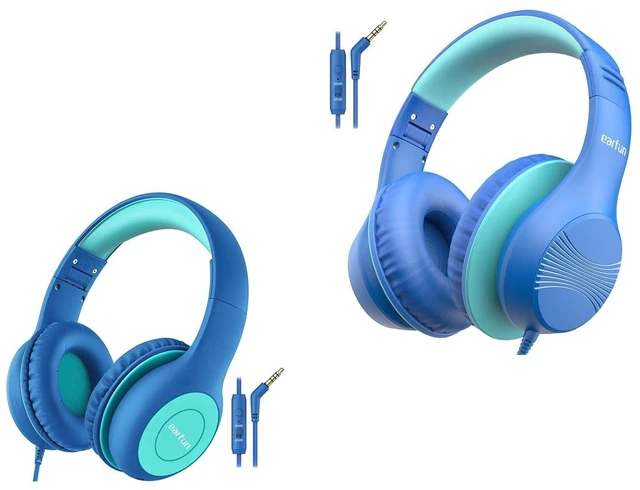 Main image of K1 Kids Headphones Wired with Microphone, Portable Wired Headphones with Shareport K3 Kids Headphones, Over Ear Headphones with Microphones, 85/94dB Safe Volume Limit