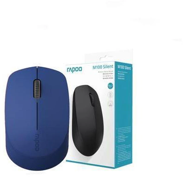 Main image of T100 Ergonomic Design, Wireless 3 Modes(Bluetooth4.0and 3.0, 2.4GHz Wireless) Connection 1300DPI Silent Mouse For Office And Game - Blue