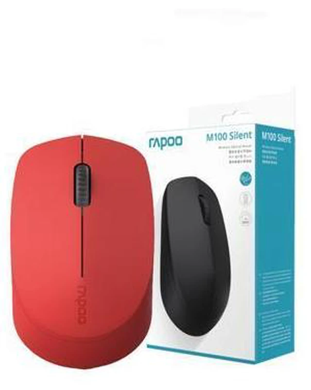 Main image of T100 Ergonomic Design, Wireless 3 Modes(Bluetooth4.0and 3.0, 2.4GHz Wireless) Connection 1300DPI Silent Mouse For Office And Game - Red