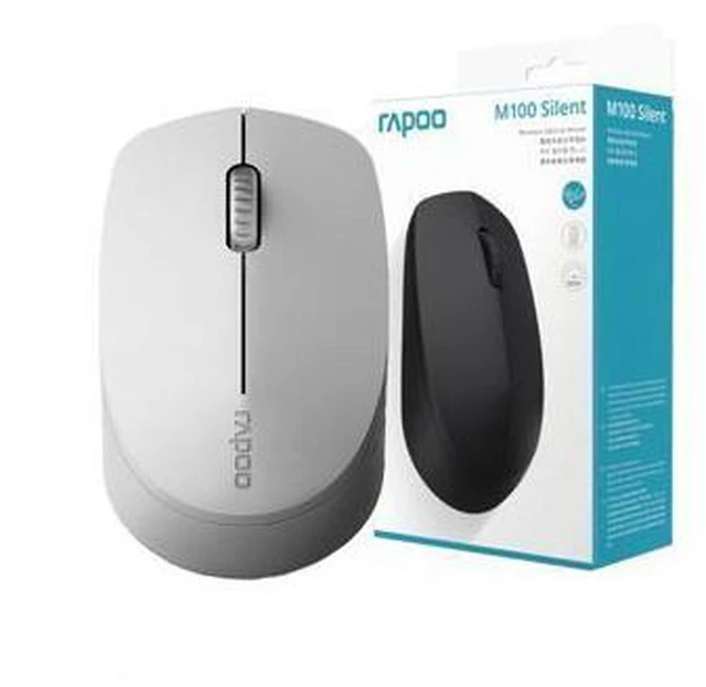 Main image of T100 Ergonomic Design, Wireless 3 Modes(Bluetooth4.0and 3.0, 2.4GHz Wireless) Connection 1300DPI Silent Mouse For Office And Game - Light Grey