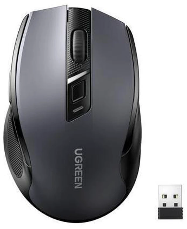 Main image of Wireless Mouse 2.4G with USB Receiver, 5-Level 4000 DPI 6 Buttons,18 Months Battery Life Cordless Mouse, Ergonomic Computer Mice for Laptop, Computer, PC, MacBook, Chromebook Black