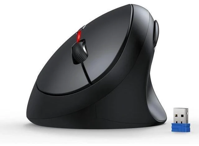 Main image of Ergonomic Mouse 4800 DPI Wireless Vertical Mouse 5 Adjustable DPI Levels 6 Buttons 2.4G Silent Wireless Mouse for Laptop PC Chromebook Mac - Black