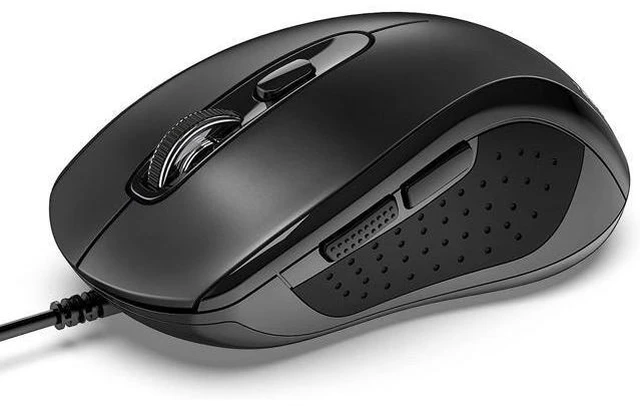 Main image of Wired Mouse USB Wired Computer Mouse 3600DPI 4 Adjustable Levels 6-Button Ergonomic Mice Home and Office Mouse for Laptop PC Desktop Notebook - Black