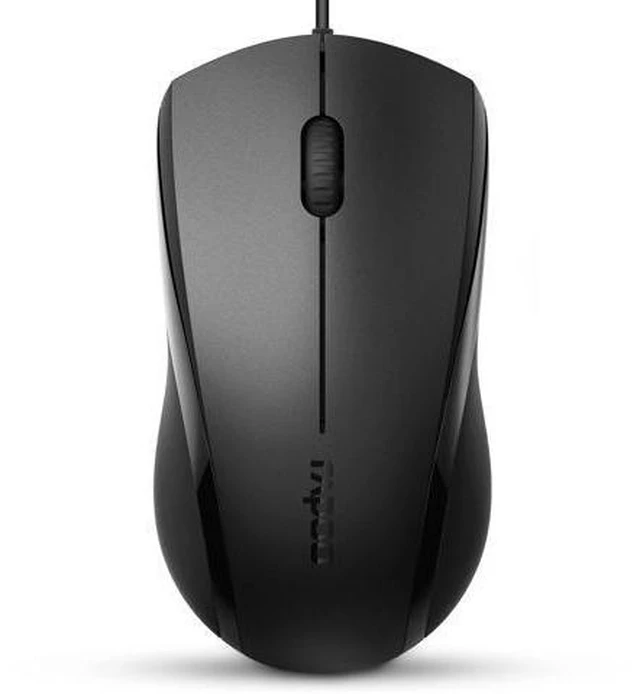 Main image of Zell Silent Wired Mouse, 1000 Dpi 5Ft Cord Quiet Button Optical Computer Mouse, Left Right Hand Use, For Laptop Chromebook Mac Notebook, Matte Black