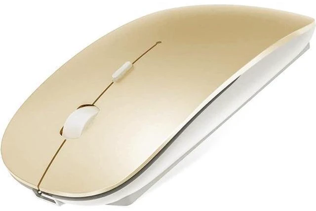 Main image of Rechargeable Bluetooth Mouse for MacBook/MacBook air/Pro/iPad, Wireless Mouse for Laptop/Notebook/pc/iPad/Chromebook (Gold)