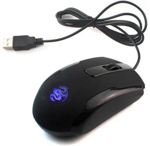 Main image of WishLotus Left Handed Mouse Logo Laser Engraving and Matte Process 800 DPI Resolution 3D Button Plug and Play Mini USB Wired Mouse Suitable for Laptop