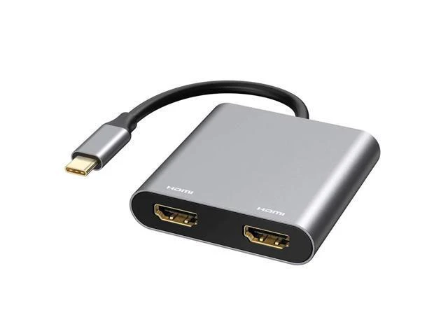 Alt view image 2 of 5 - 4 in 1 Portable USB 3.1 Type C HUB Converter Dual 4K USB 3.0 PD Charge Video Audio Adapter Laptop Cable Splitters