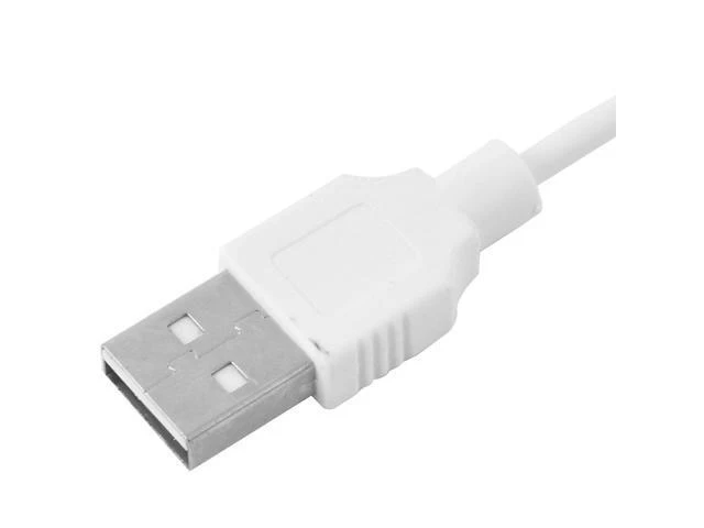 Alt view image 4 of 4 - 4-Port High Speed Data Laptop USB 2.0 Hub Transfer Ports Splitter White