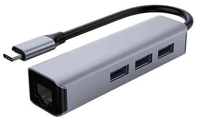 Main image of 4 in 1 Hub, to Gigat Network Interface + 3 USB3.0 Port Hub Expanders