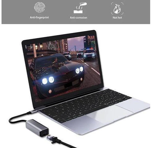 Alt view image 3 of 5 - 4 in 1 Hub, to Gigat Network Interface + 3 USB3.0 Port Hub Expanders