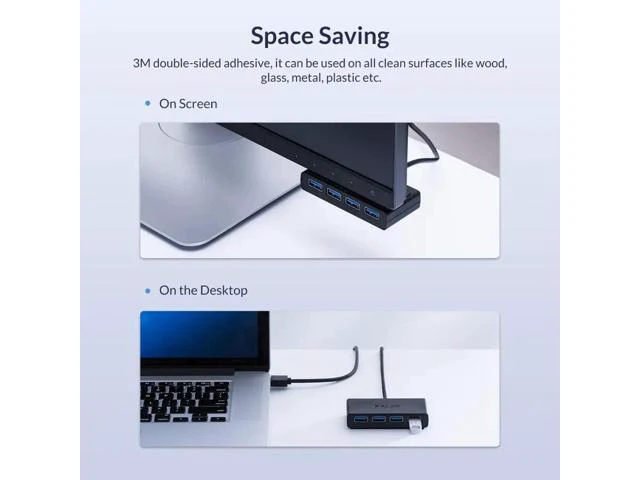 Alt view image 5 of 5 - USB3.0 HUB With Power Supply Interface Multi 4 Port USB Splitter OTG Adapter Support 5Gbps 12TB HDD For PC Computer Laptop