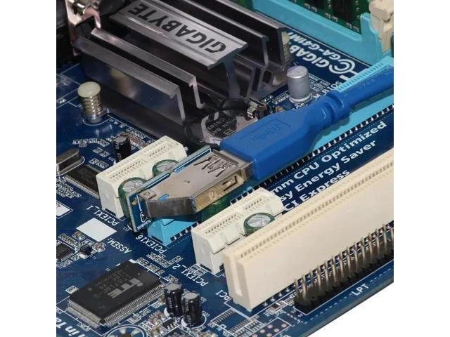 Alt view image 3 of 5 - PCI-E to 4 Port USB 3.0 Front Panel Combo Bracket USB 3.0 5 Gbps PCI Express Expansion Card Adapter for Desktop PC