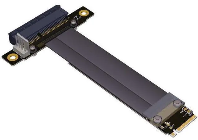 Main image of JMT ADT-R42 Series PCI-E 4X to M.2 NGFF NVMe M Key 2280 Riser Card 32G/BPS PCIe 3.0 x4 High Speed M2 Key-M PCI-Express Extension Cable (R42SF 15CM)