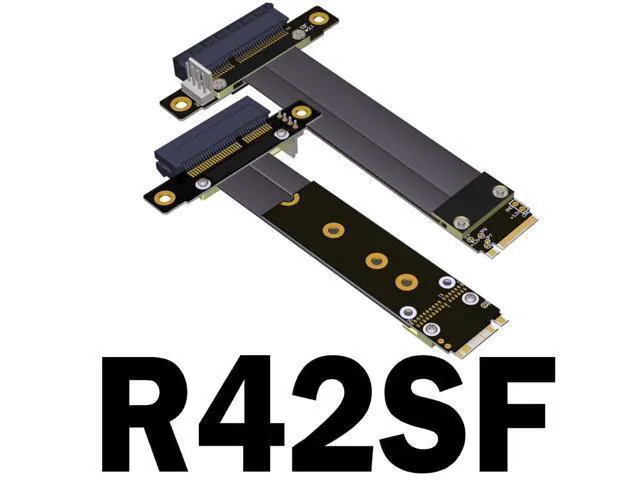 Alt view image 2 of 5 - JMT ADT-R42 Series PCI-E 4X to M.2 NGFF NVMe M Key 2280 Riser Card 32G/BPS PCIe 3.0 x4 High Speed M2 Key-M PCI-Express Extension Cable (R42SF 15CM)